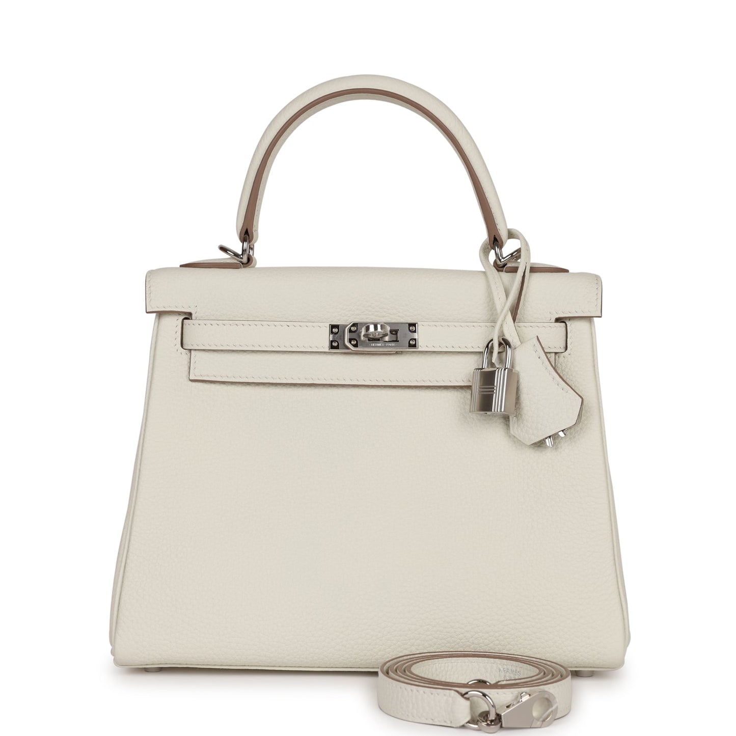 Hermes Kelly Retourne 25 Mushroom Togo Palladium Hardware