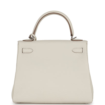 Hermes Kelly Retourne 25 Mushroom Togo Palladium Hardware