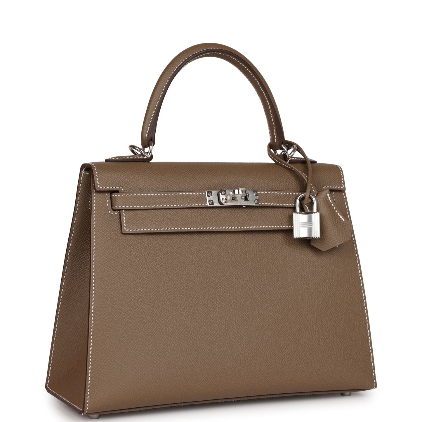 Hermes Kelly Sellier 25 Etoupe Epsom Palladium Hardware