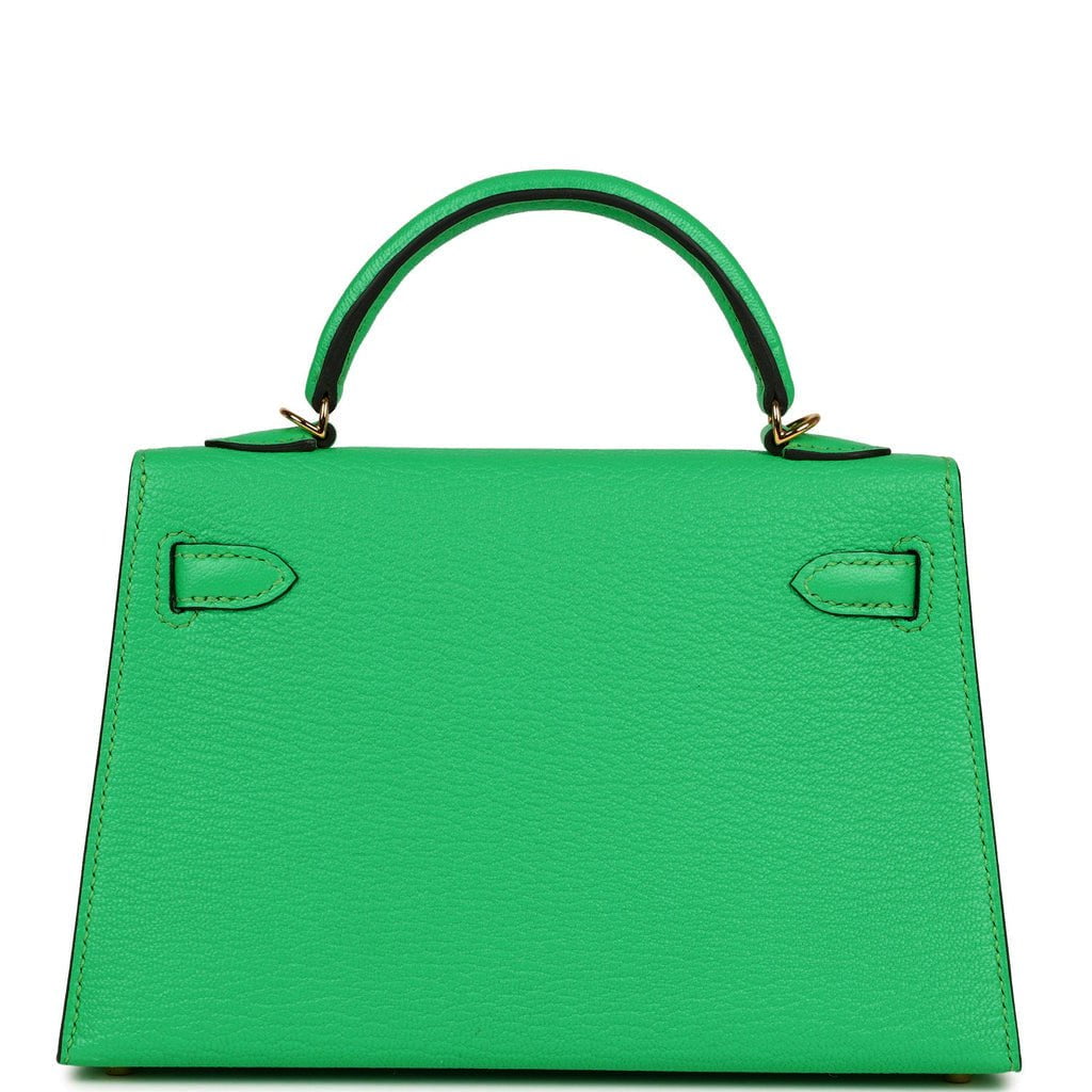 Hermes Kelly Sellier 20 Vert Comics Chevre Gold Hardware