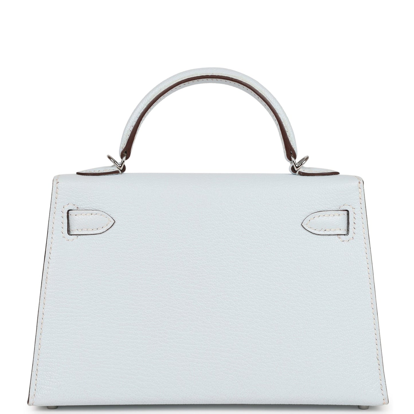 Hermes Kelly Sellier 20 Bleu Brume Chevre Palladium Hardware