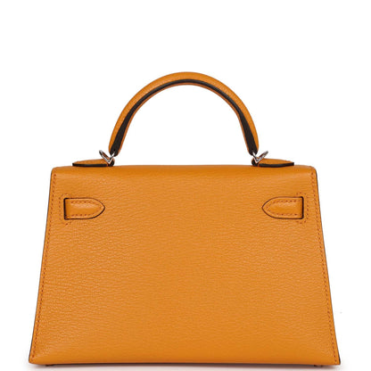 Hermes Kelly Sellier 20 Moutarde Chevre Mysore Palladium Hardware