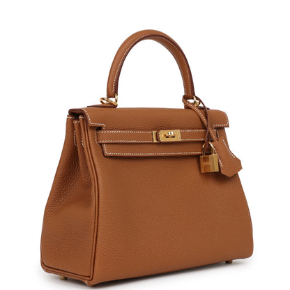 Hermes Kelly Retourne 25 Gold Togo Gold Hardware