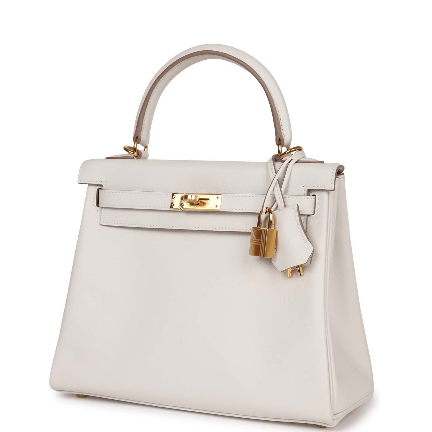 Hermes Kelly Retourne 25 Gris Pale Swift Gold Hardware