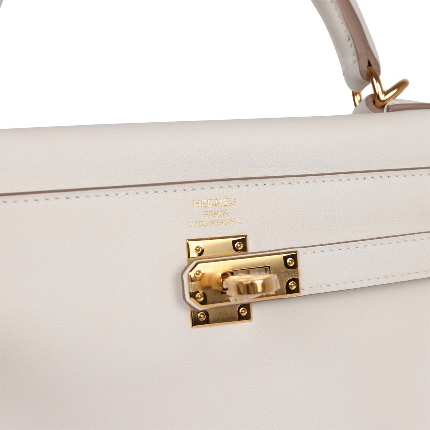 Hermes Kelly Retourne 25 Gris Pale Swift Gold Hardware