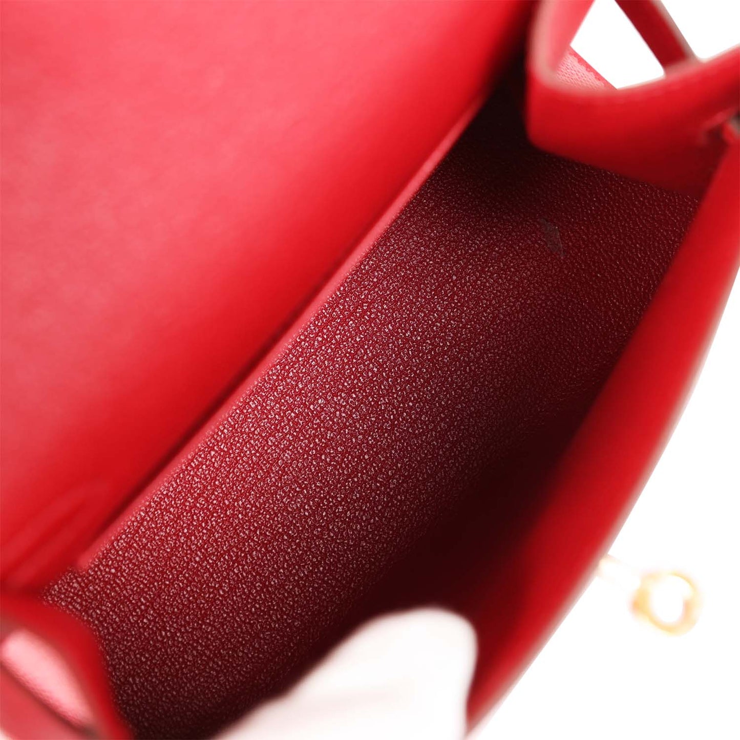 Hermes Kelly Sellier en Desordre 20 Rouge De Coeur Epsom Gold Hardware