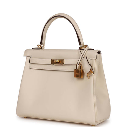 Hermes Kelly Retourne 25 Nata Swift Gold Hardware