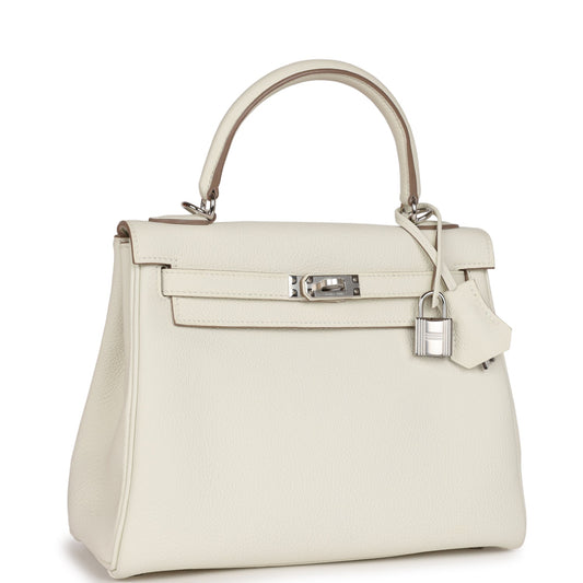 Hermes Kelly Retourne 25 Mushroom Togo Palladium Hardware