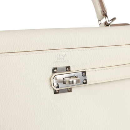 Hermes Kelly Retourne 25 Mushroom Togo Palladium Hardware