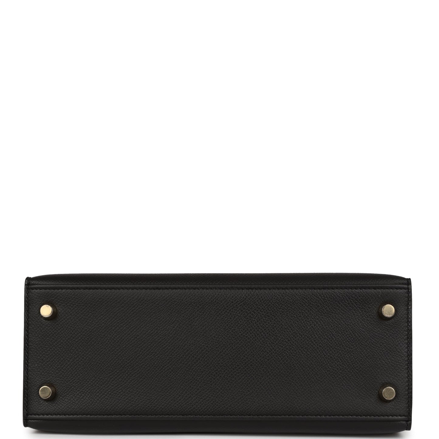 Hermes Kelly Sellier 25 Black Epsom Gold Hardware