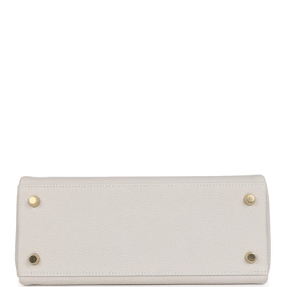 Hermes Kelly Retourne 25 Gris Pale Togo Gold Hardware