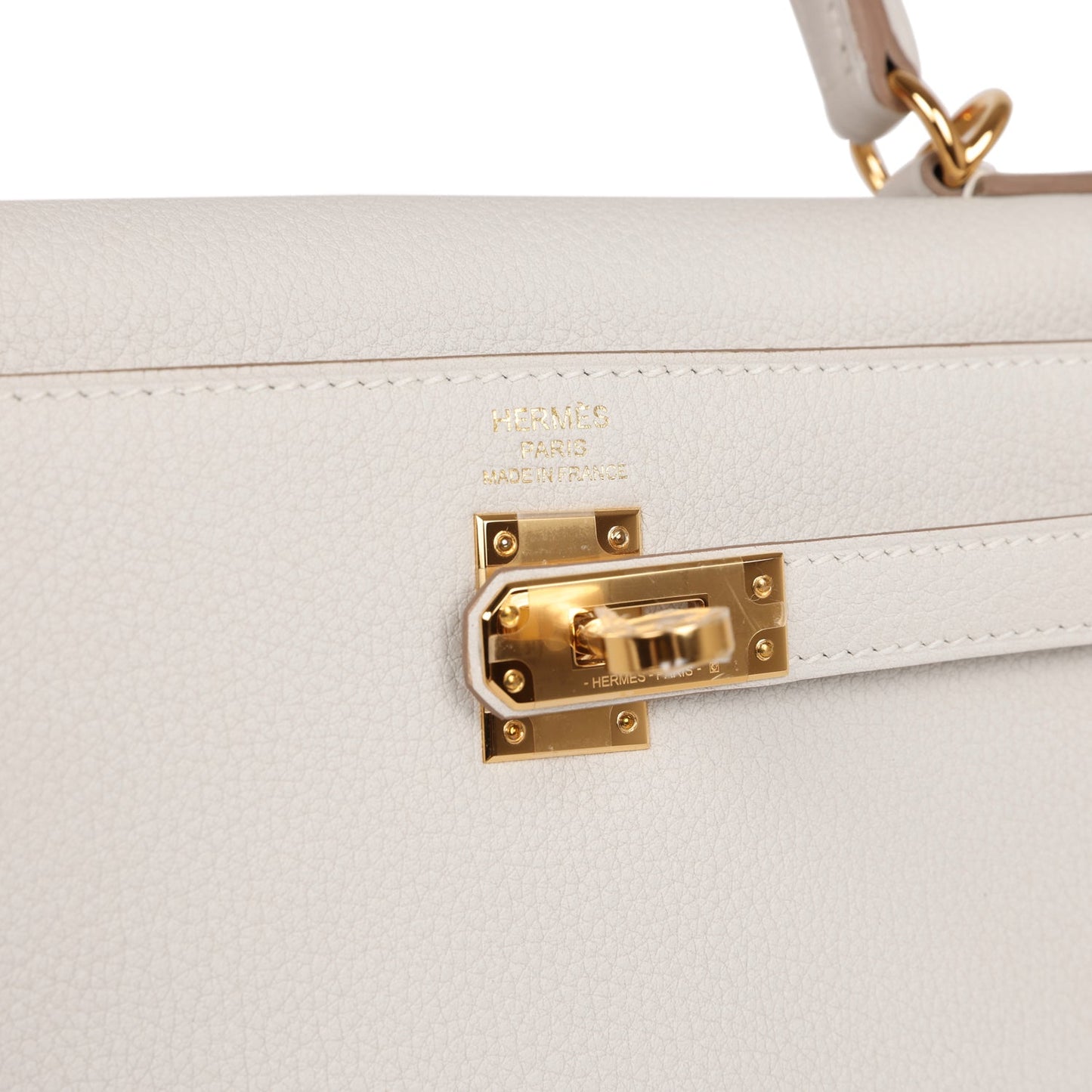 Hermes Kelly Retourne 25 Gris Pale Togo Gold Hardware