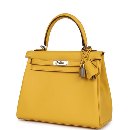 Hermes Kelly Retourne 25 Sun Swift Palladium Hardware