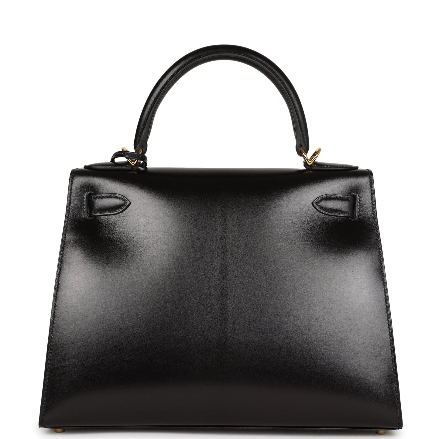 Hermes Kelly Sellier 28 Black Box Gold Hardware