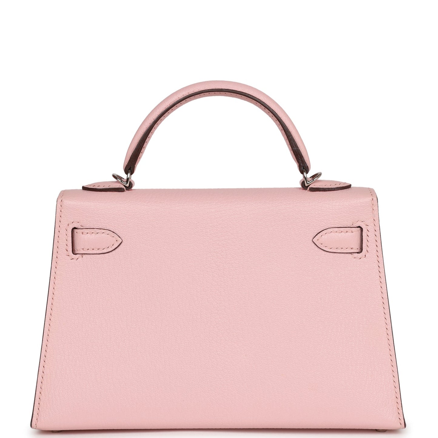 Hermes Kelly Sellier 20 Rose Sakura Chevre Palladium Hardware