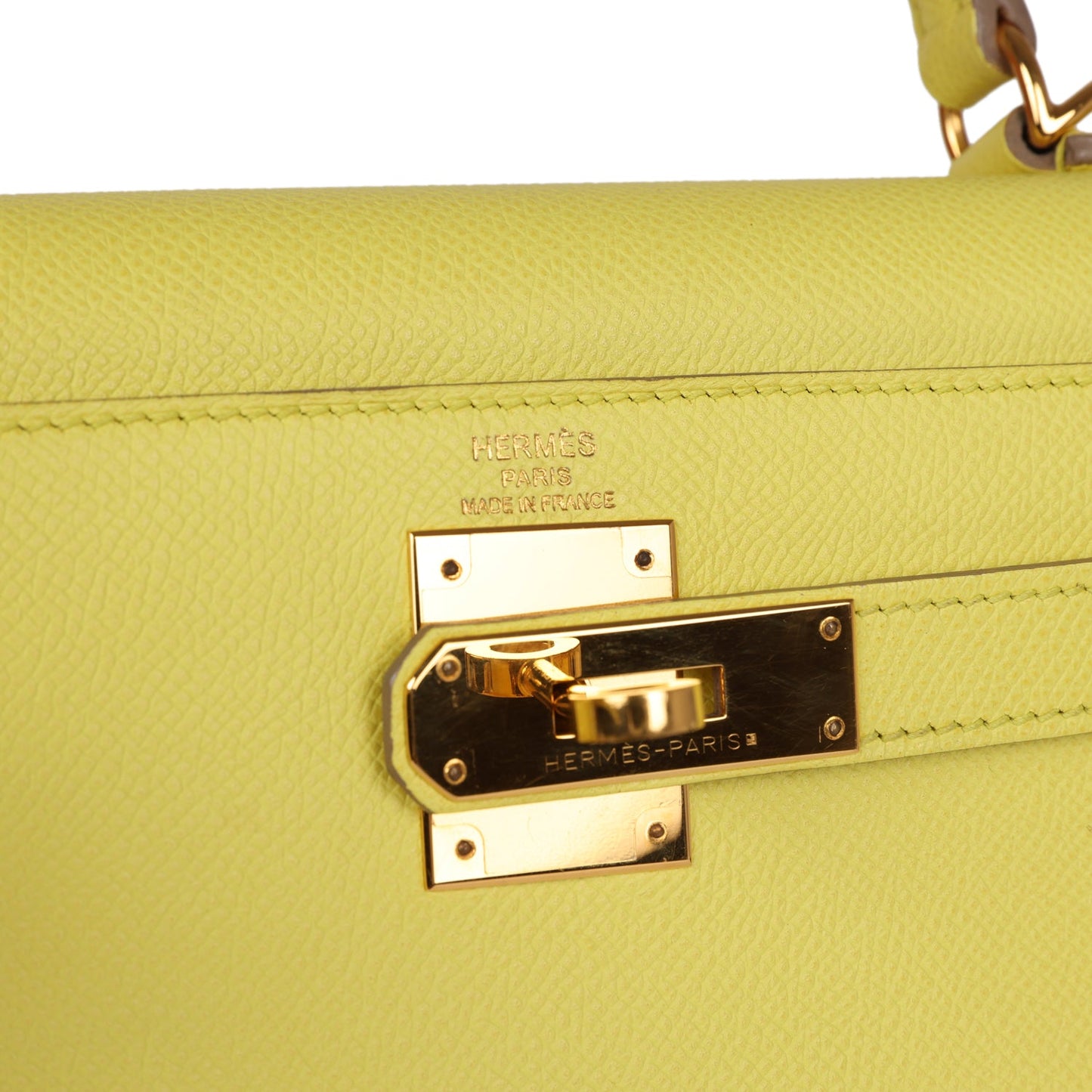 Hermes Kelly Sellier 28 Soufre Epsom Gold Hardware