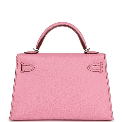 Hermes Kelly Sellier 20 Bubblegum Epsom Palladium Hardware