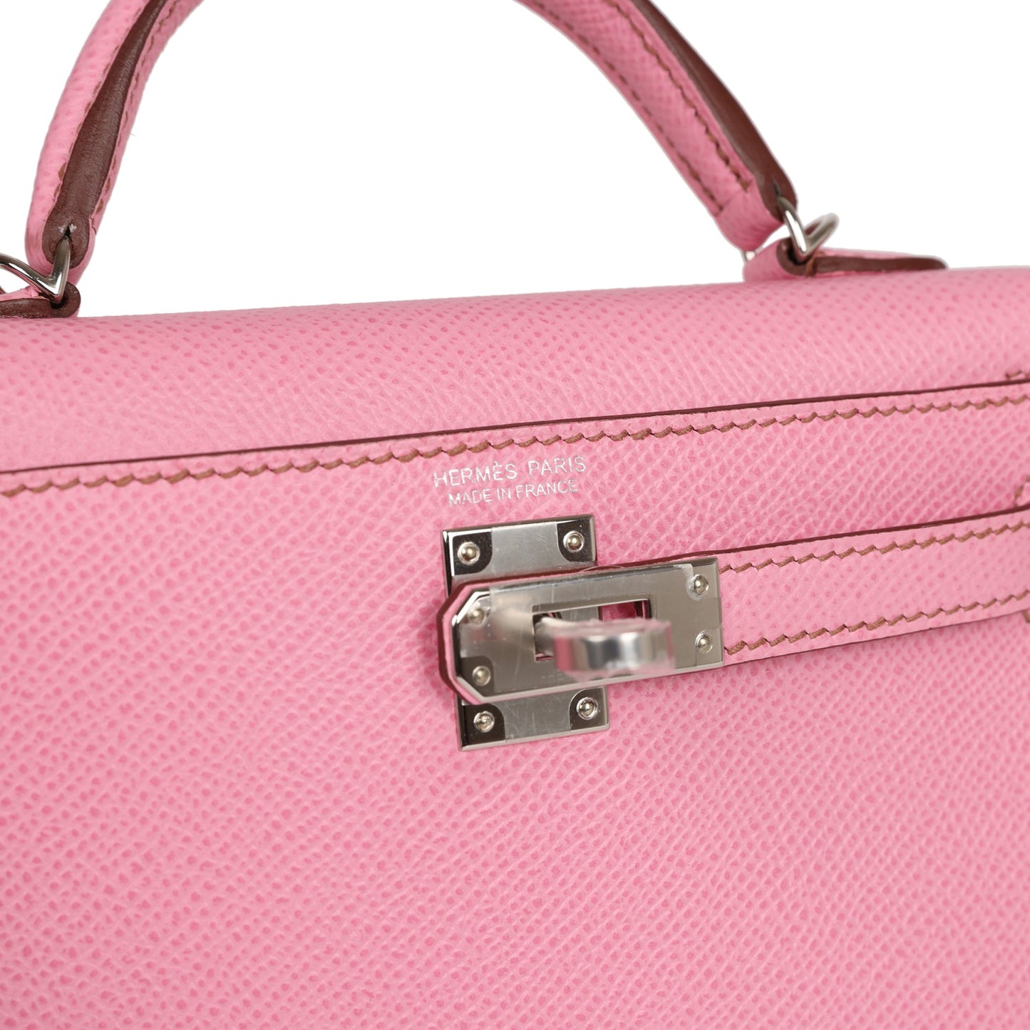 Hermes Kelly Sellier 20 Bubblegum Epsom Palladium Hardware