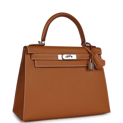 Hermes Kelly Sellier 28 Gold Epsom Palladium Hardware