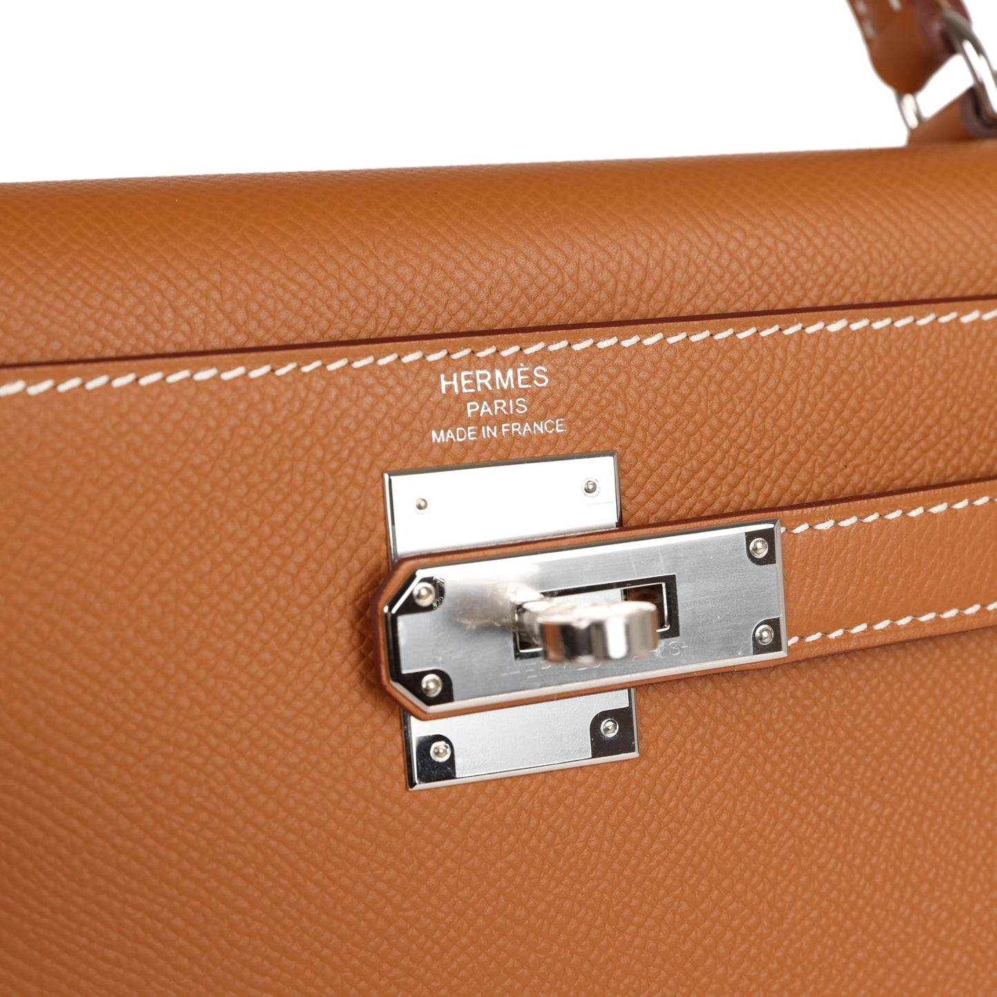 Hermes Kelly Sellier 28 Gold Epsom Palladium Hardware