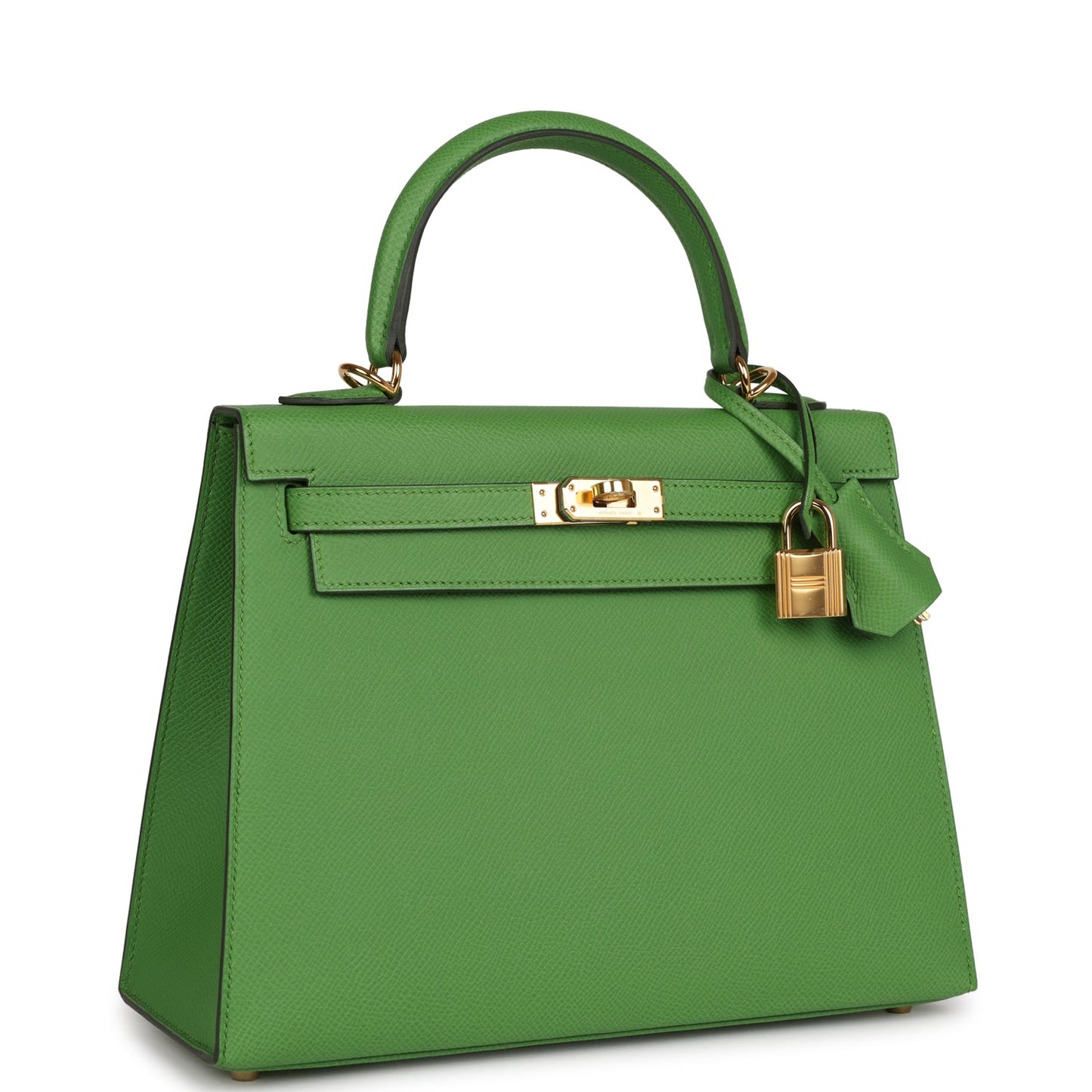 Hermes Kelly Sellier 25 Vert Yucca Epsom Gold Hardware