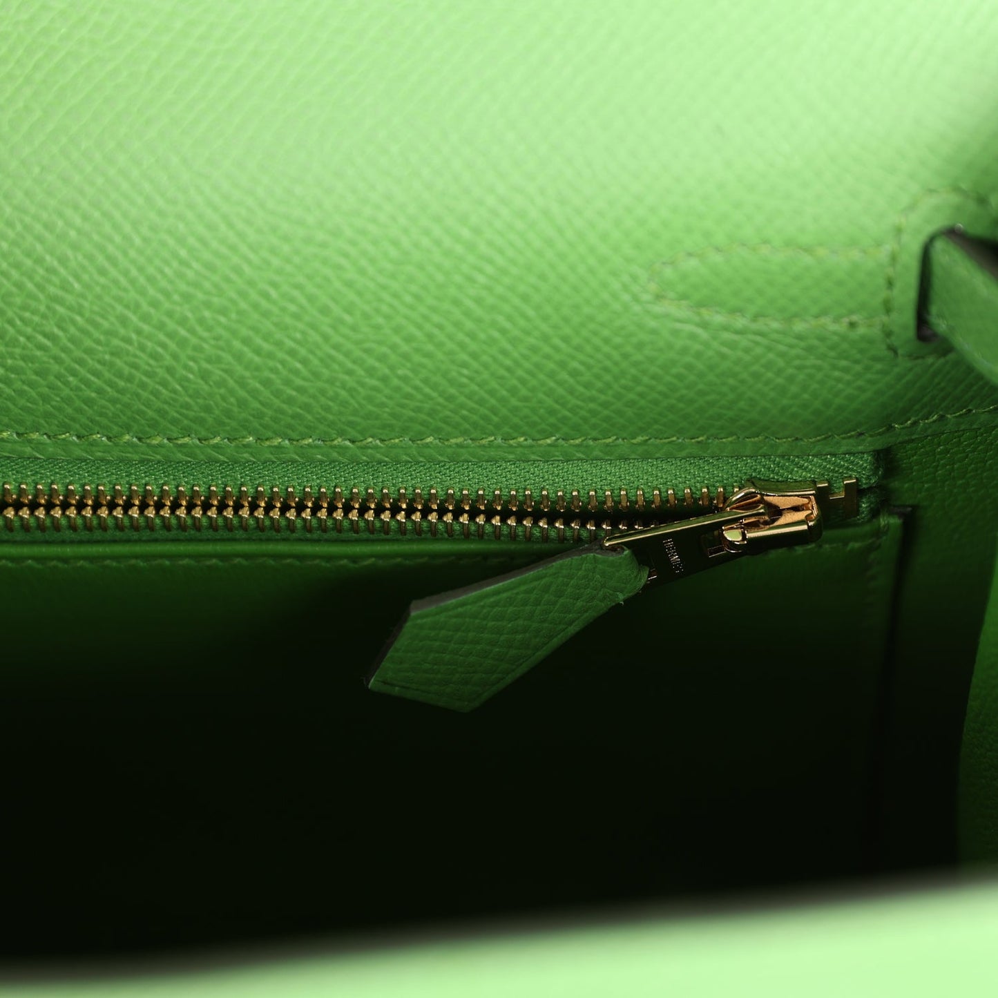 Hermes Kelly Sellier 25 Vert Yucca Epsom Gold Hardware