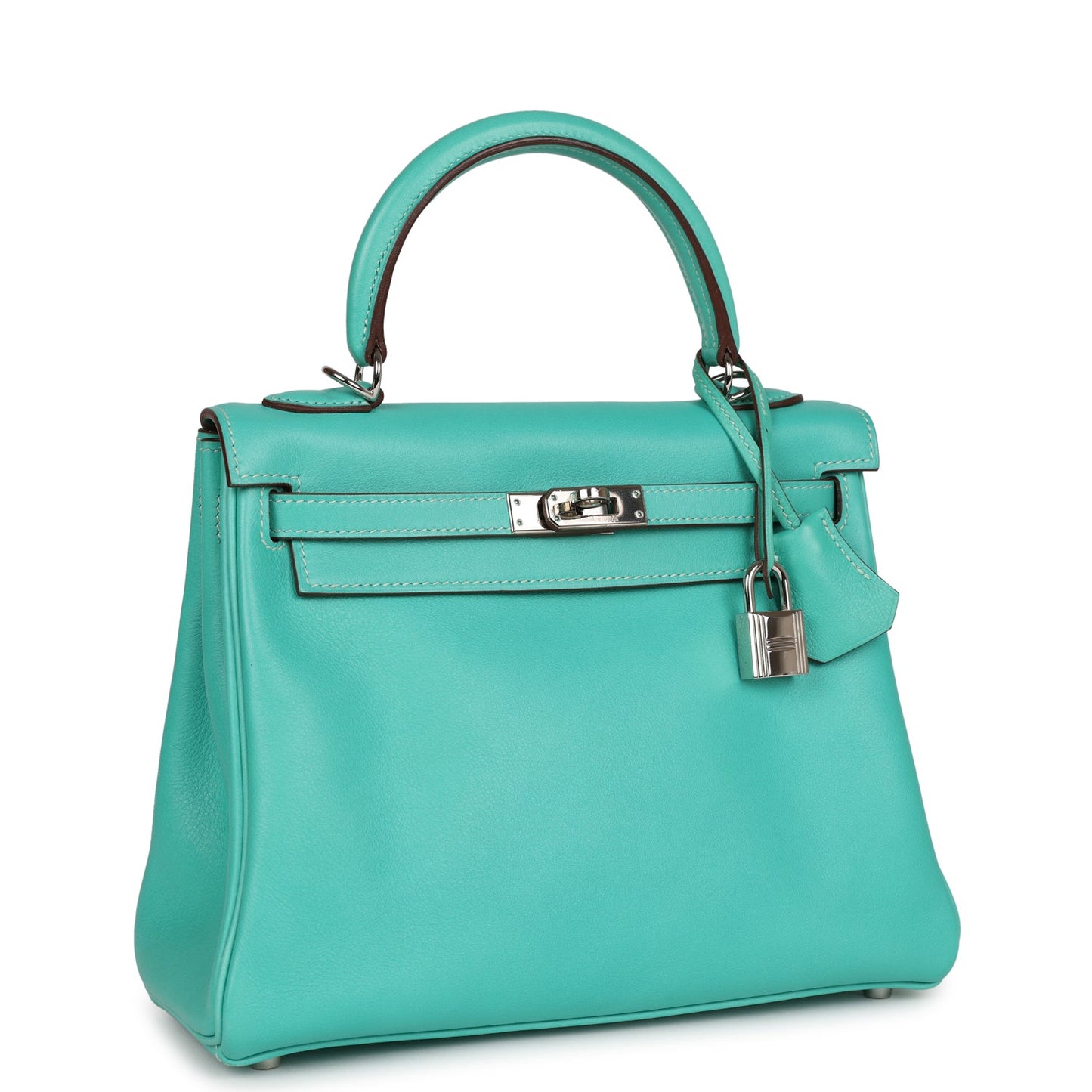 Hermes Retourne Kelly 25 Lagoon Swift Palladium Hardware