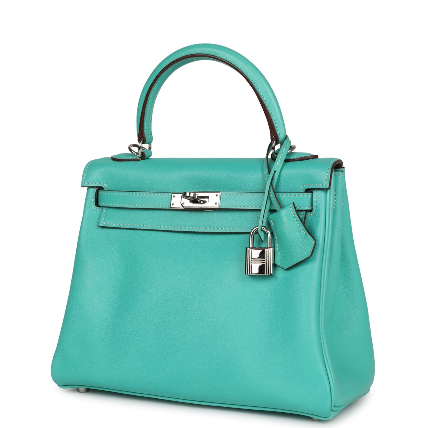 Hermes Retourne Kelly 25 Lagoon Swift Palladium Hardware