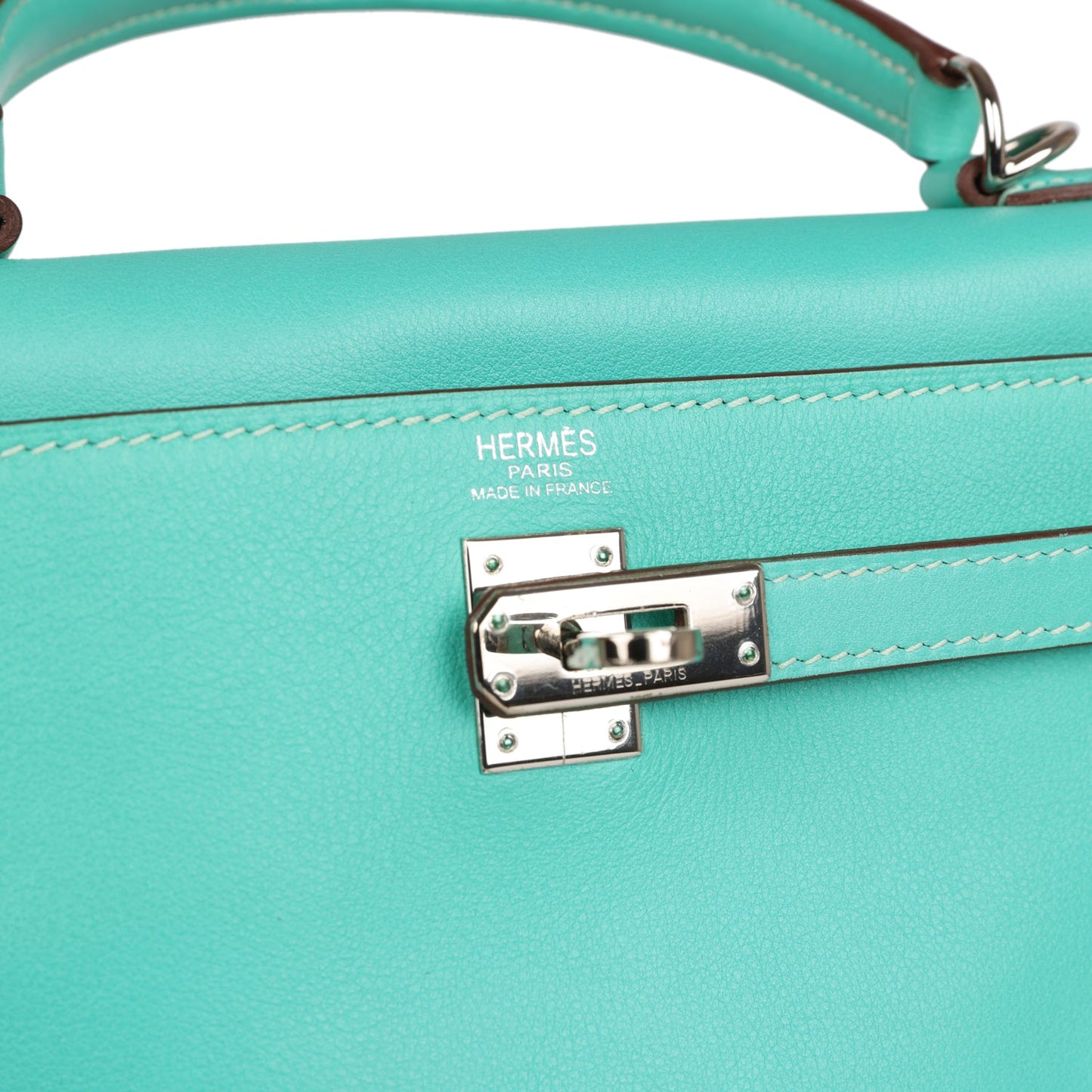 Hermes Retourne Kelly 25 Lagoon Swift Palladium Hardware