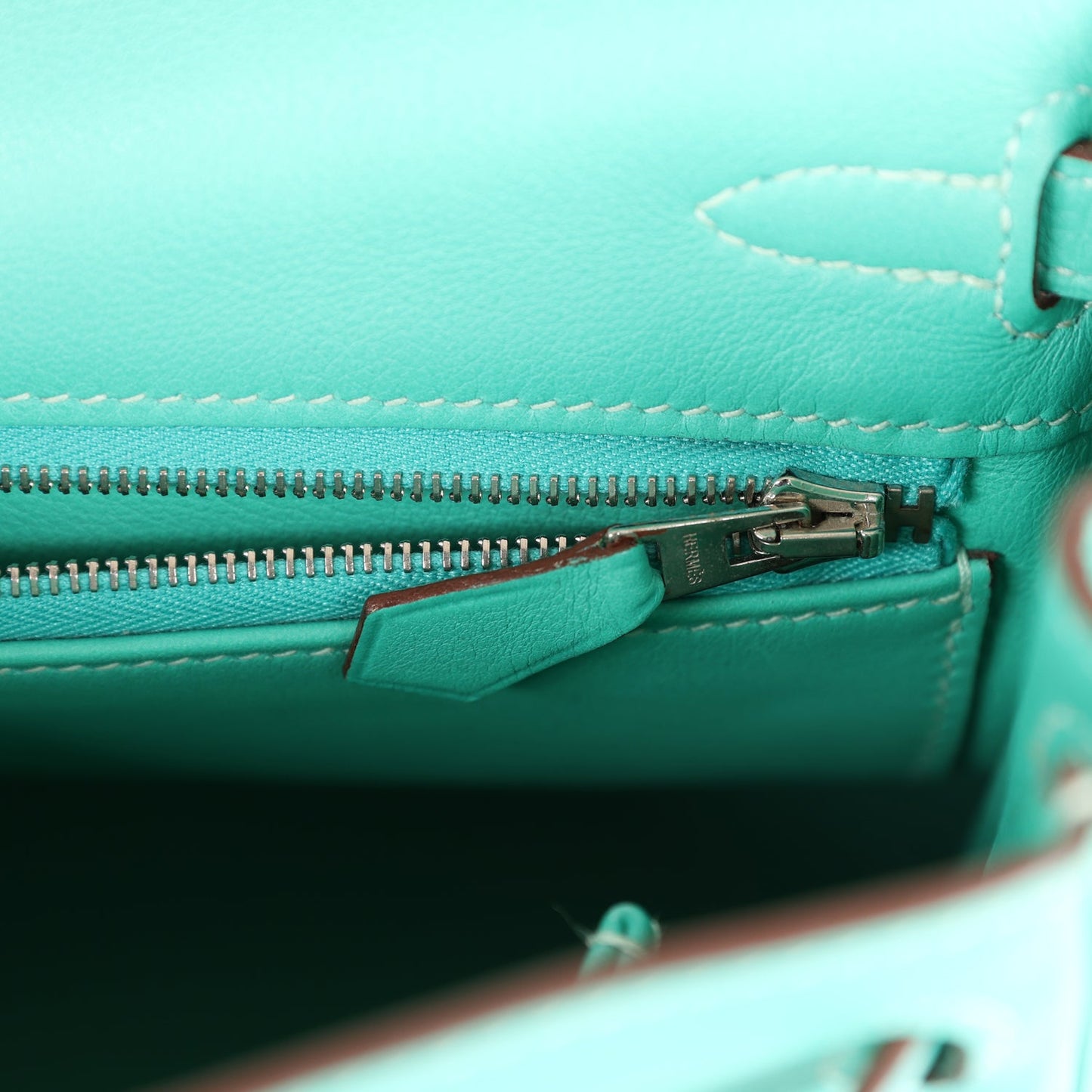 Hermes Retourne Kelly 25 Lagoon Swift Palladium Hardware