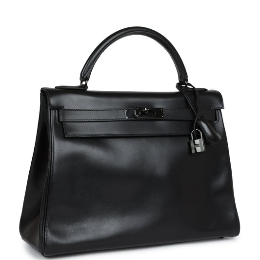 Hermes Kelly Retourne 32 SO Black Box Black Hardware