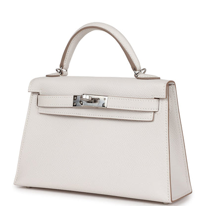 Hermes Kelly Sellier 20 Gris Pale Epsom Palladium Hardware 2