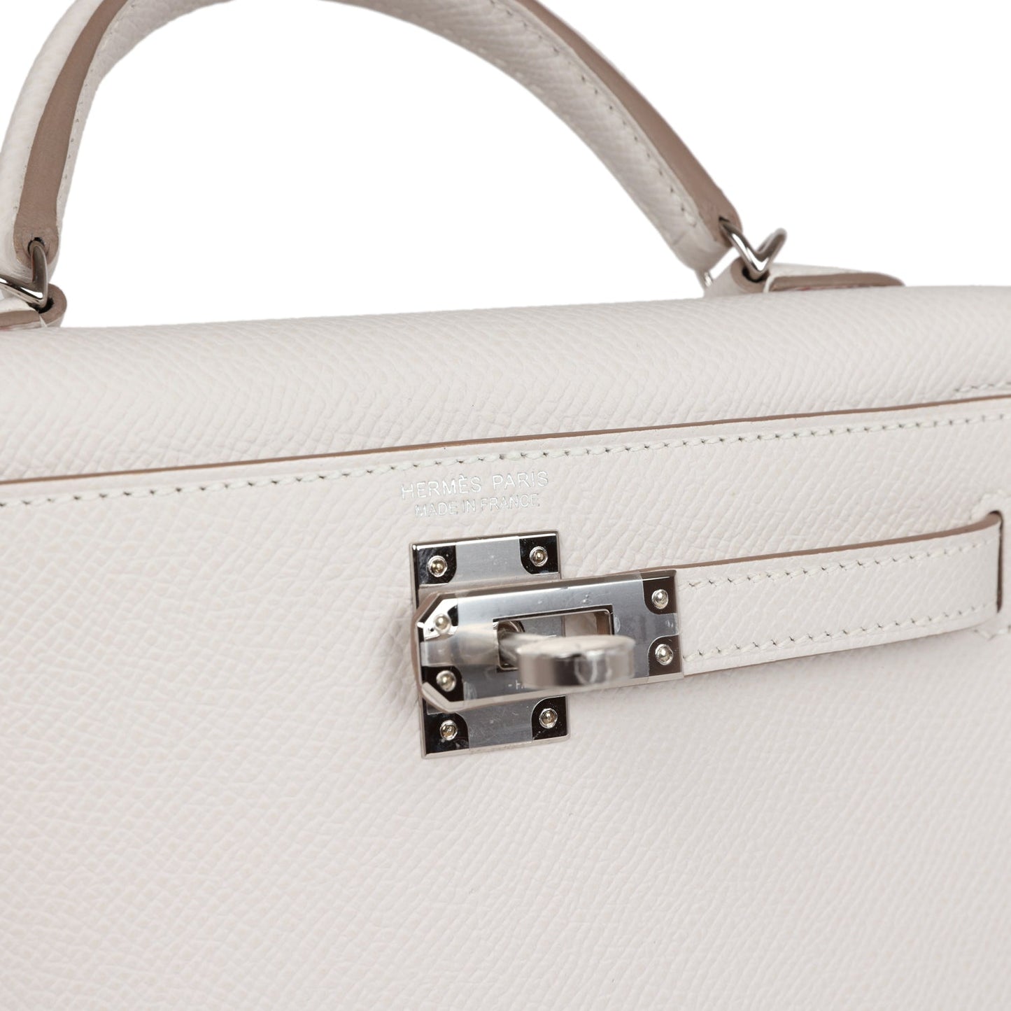 Hermes Kelly Sellier 20 Gris Pale Epsom Palladium Hardware 2