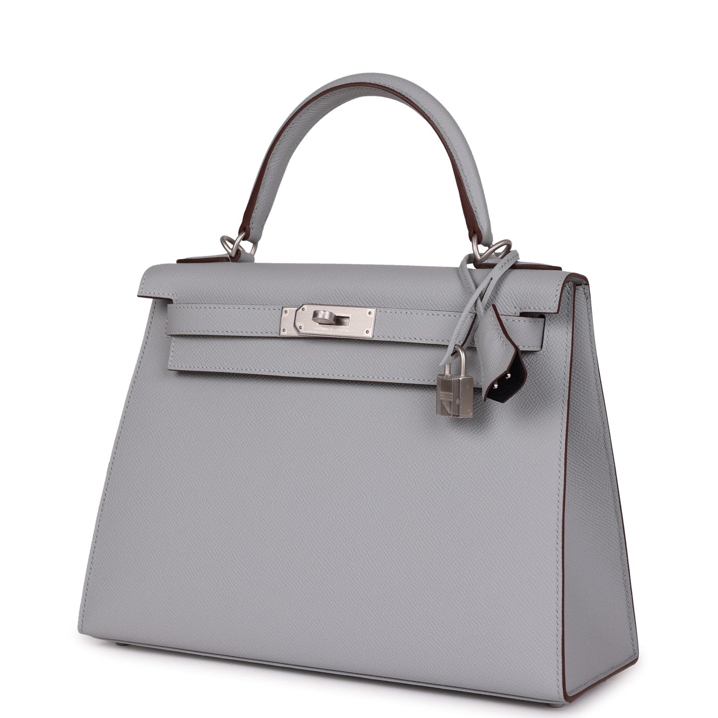 Hermes Special Order (HSS) Kelly Sellier 28 Bleu Glacier Verso Epsom Brushed Palladium Hardware