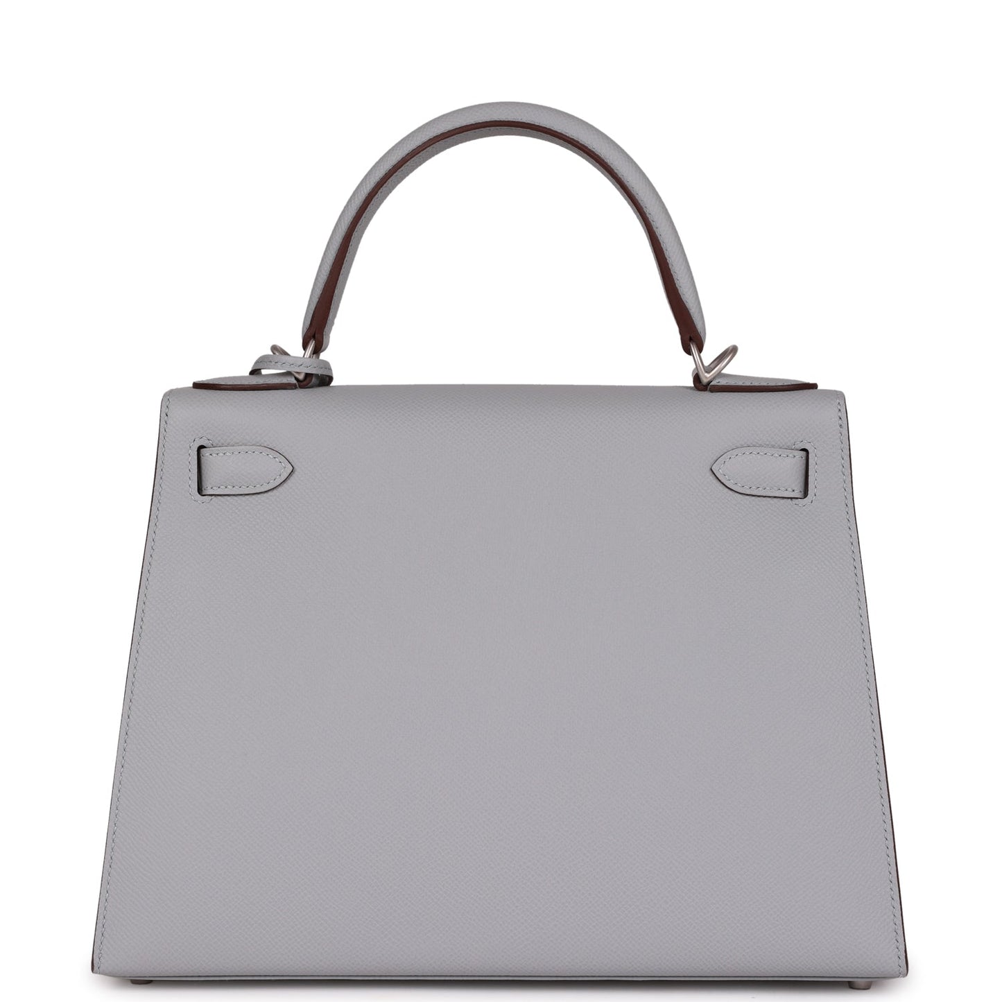 Hermes Special Order (HSS) Kelly Sellier 28 Bleu Glacier Verso Epsom Brushed Palladium Hardware