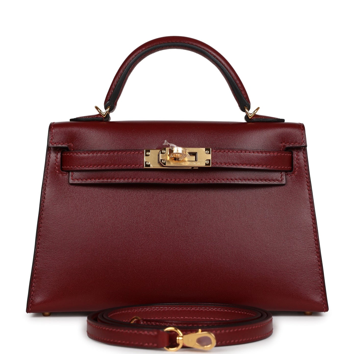 Hermes Kelly Sellier 20 Rouge H Box Gold Hardware