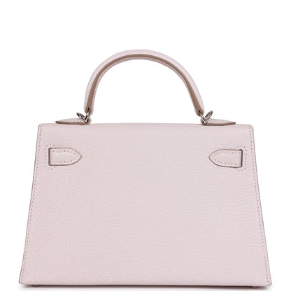 Hermes Kelly Sellier 20 Mauve Pale Chevre Palladium Hardware