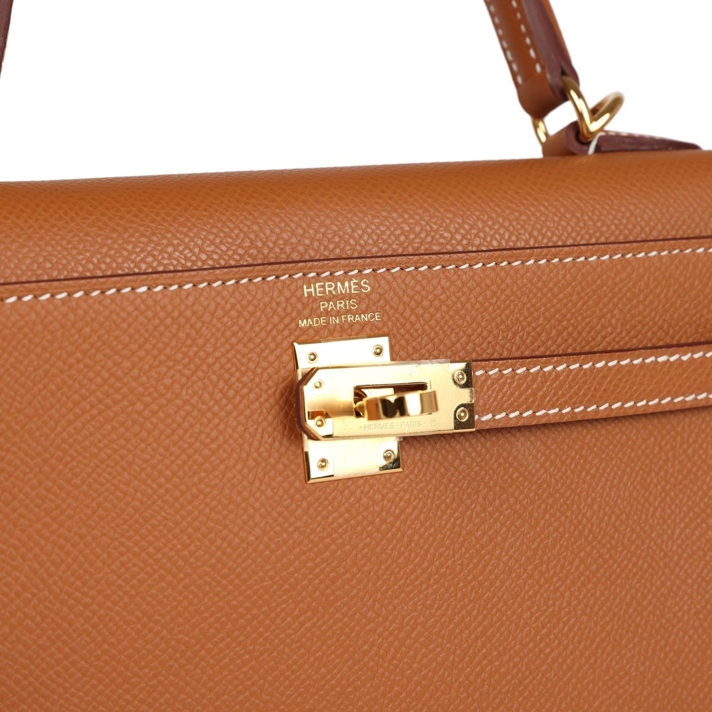 Hermes Kelly Sellier 25 Gold Epsom Gold Hardware