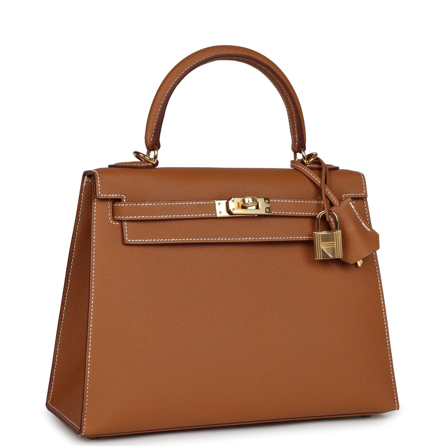 Hermes Kelly Sellier 25 Gold Epsom Gold Hardware