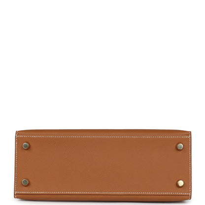 Hermes Kelly Sellier 25 Gold Epsom Gold Hardware