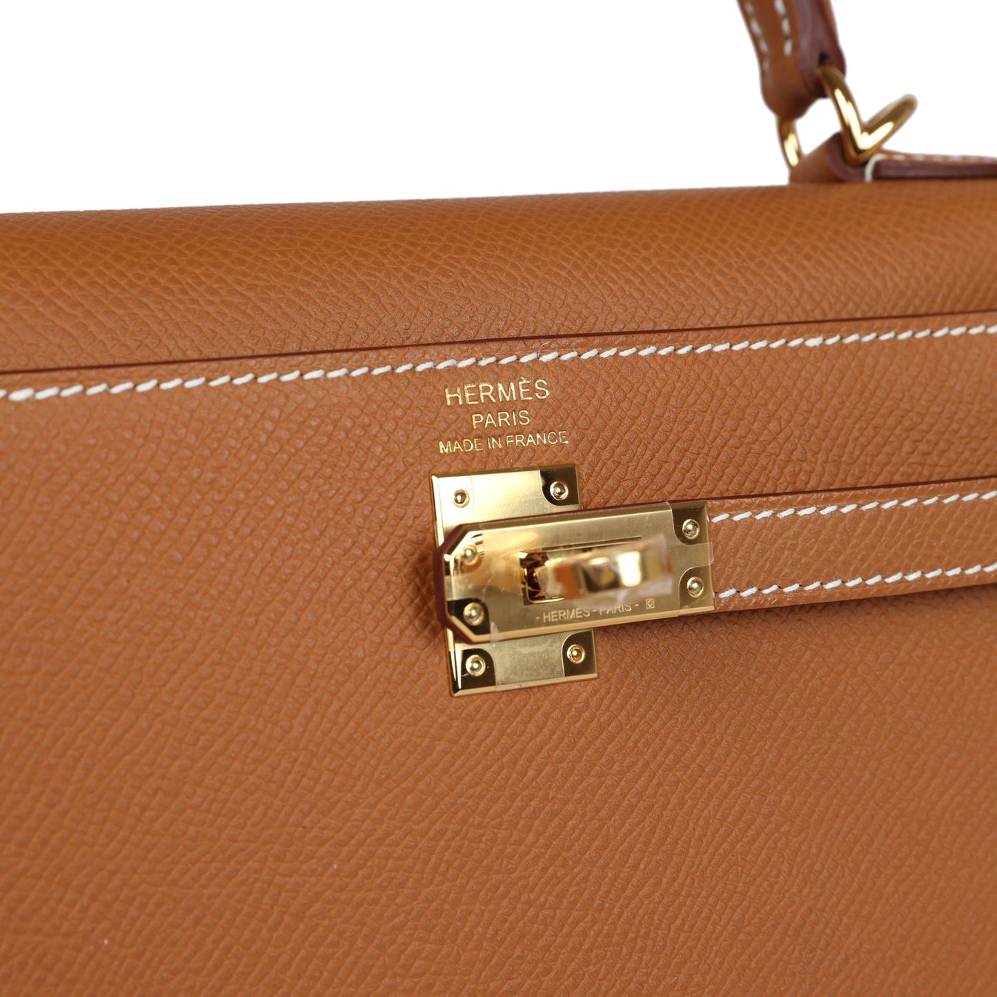 Hermes Kelly Sellier 25 Gold Epsom Gold Hardware