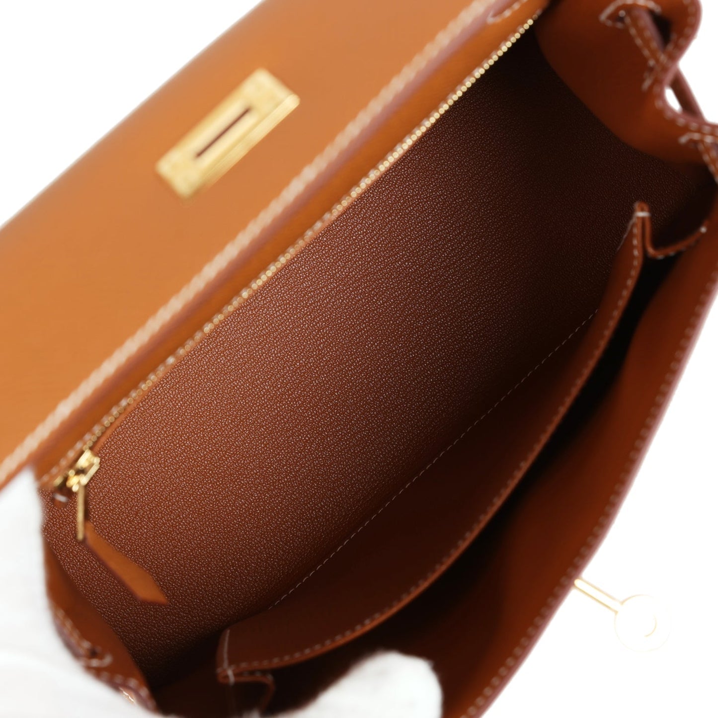 Hermes Kelly Sellier 25 Gold Epsom Gold Hardware