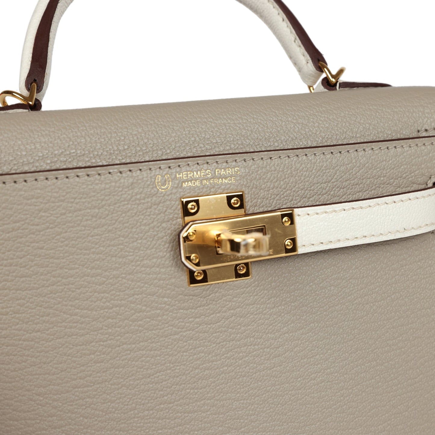 Hermes Special Order (HSS) Kelly 20 Gris Tourterelle and Nata Chevre Gold Hardware