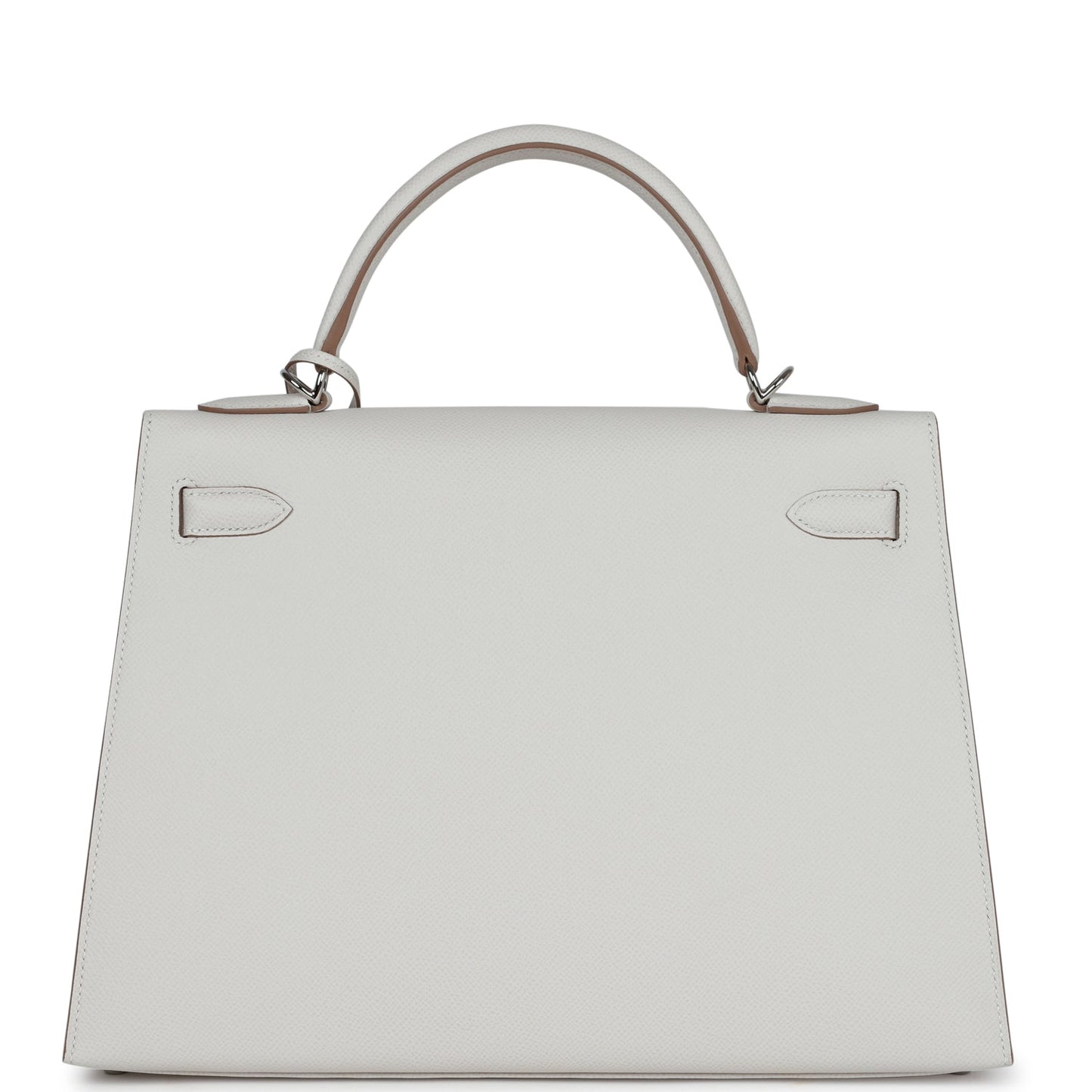 Hermes Kelly Sellier 32 Gris Pale Epsom Palladium Hardware