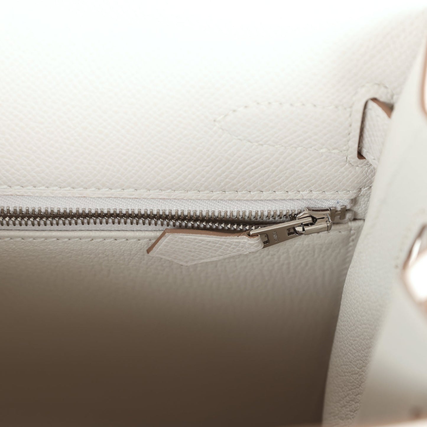 Hermes Kelly Sellier 32 Gris Pale Epsom Palladium Hardware