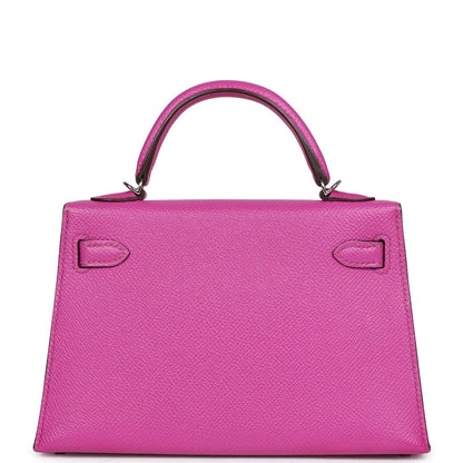 Hermes Kelly Sellier 20 Magnolia Epsom Palladium Hardware