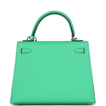 Hermes Kelly Sellier 25 Vert Comics Epsom Palladium Hardware