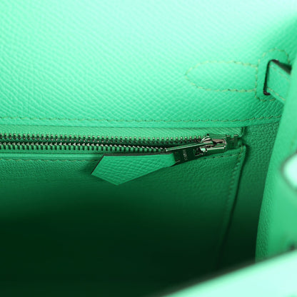 Hermes Kelly Sellier 25 Vert Comics Epsom Palladium Hardware