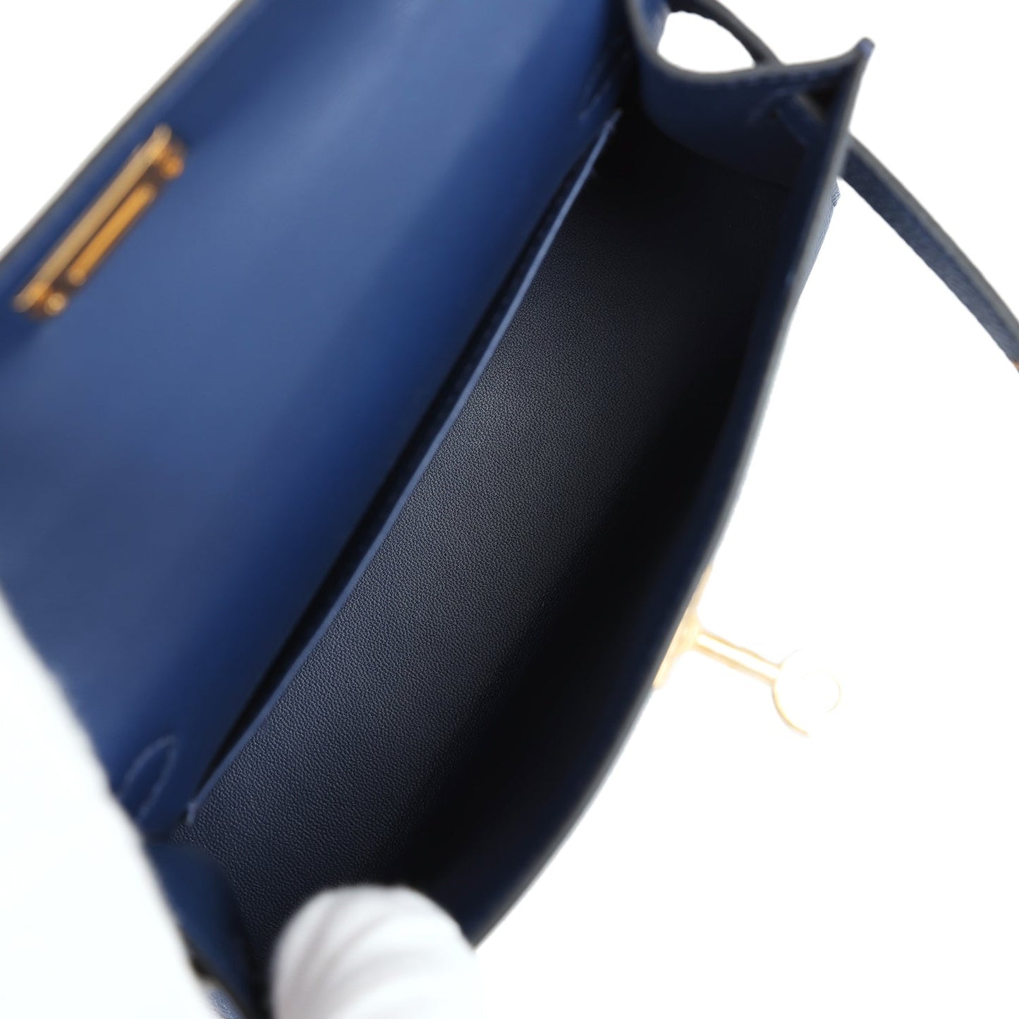 Hermes Kelly Sellier 20 Bleu Navy Epsom Gold Hardware