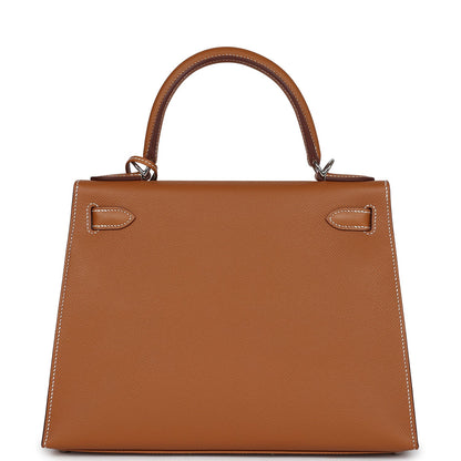 Hermes Kelly Sellier 28 Gold Epsom Palladium Hardware